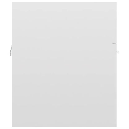 Wastafelkast met ingebouwde wastafel spaanplaat hoogglans wit 41 x 38.5 x 46 cm zonder kraan & afvoer