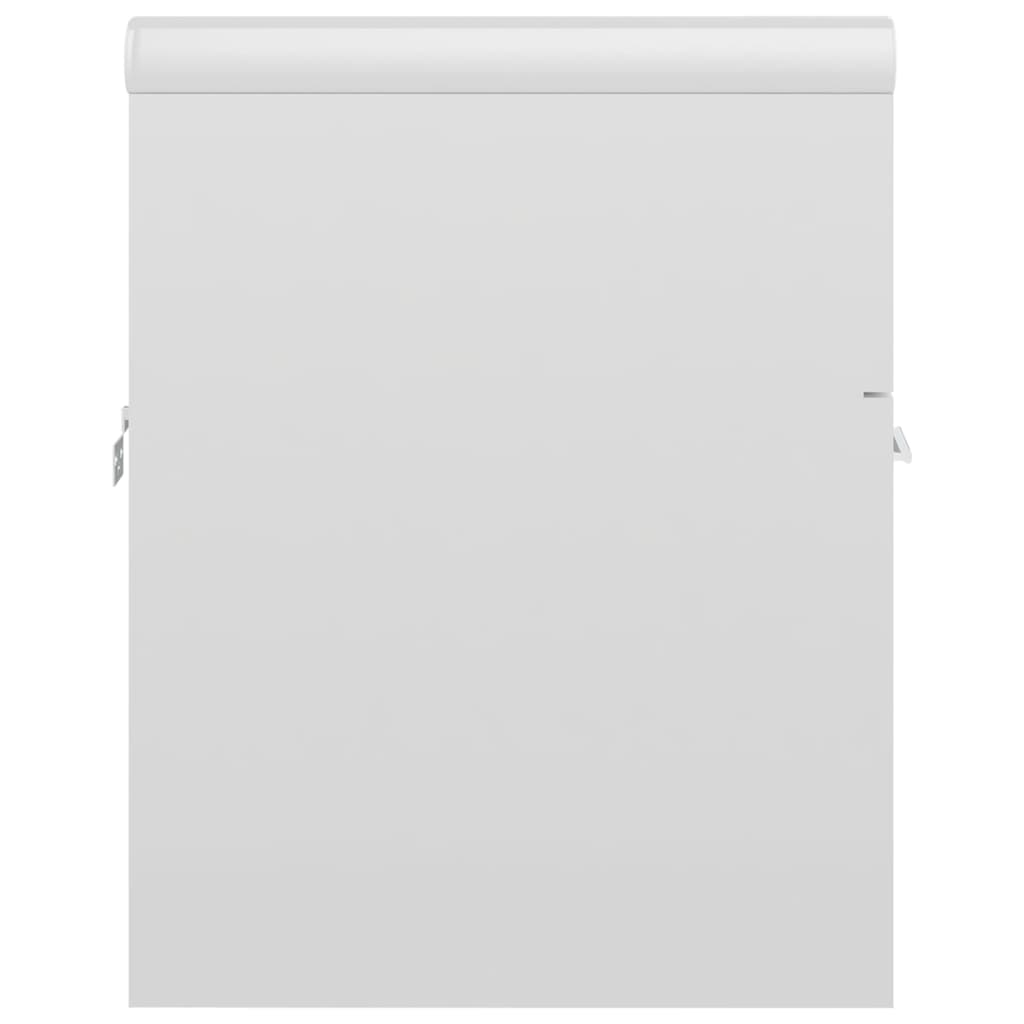Wastafelkast met ingebouwde wastafel spaanplaat hoogglans wit 41 x 38.5 x 46 cm zonder kraan & afvoer