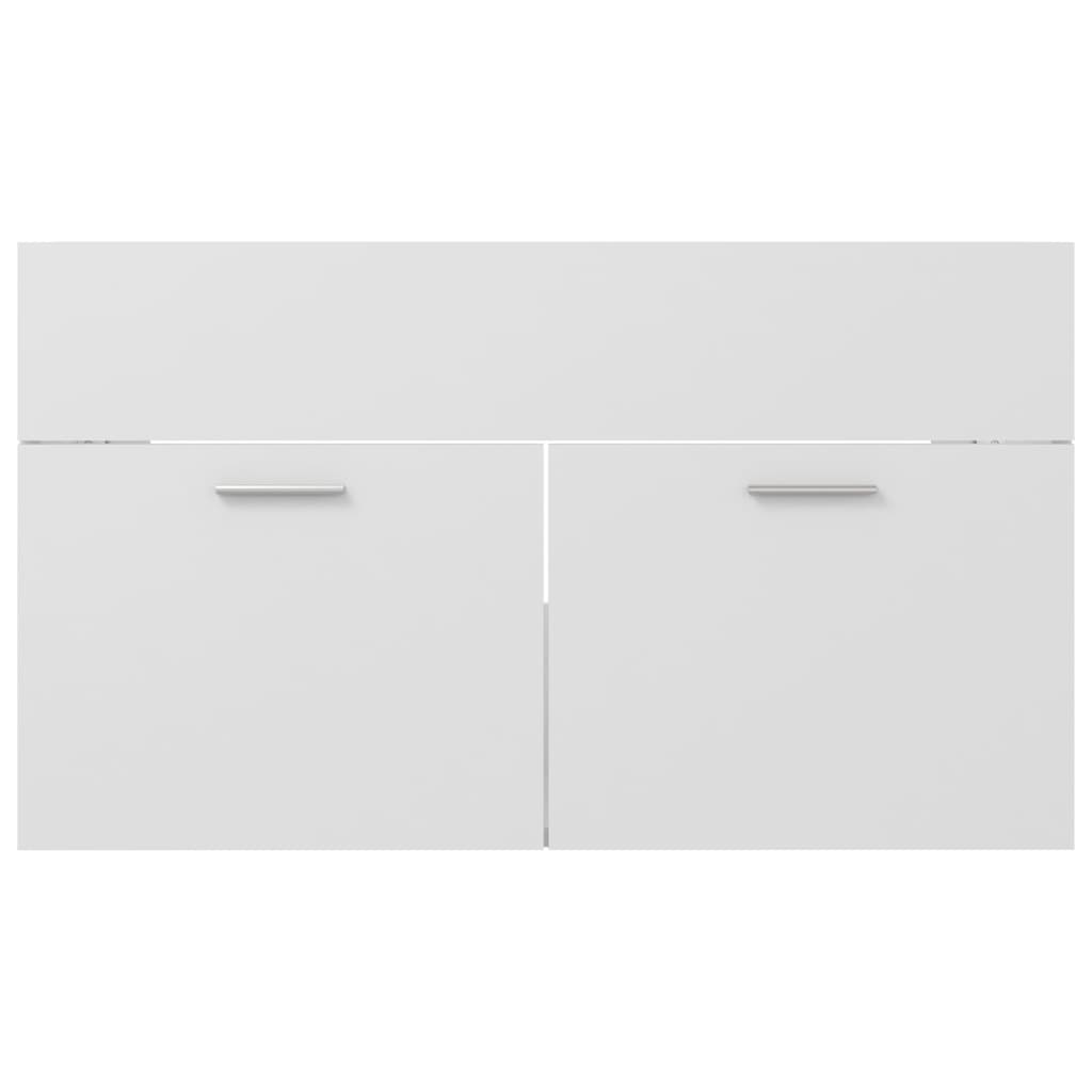 Wastafelkast Met Ingebouwde Wastafel Spaanplaat Wit 80 x 38.5 x 46 cm zonder kraan & afvoer