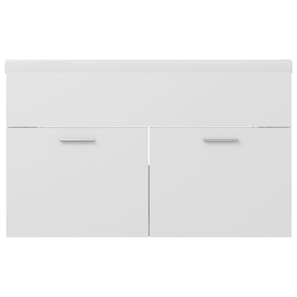 Wastafelkast Met Ingebouwde Wastafel Spaanplaat Wit 80 x 38.5 x 46 cm zonder kraan & afvoer