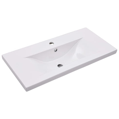 Wastafelkast Met Ingebouwde Wastafel Spaanplaat Zwart 80 x 38.5 x 46 cm zonder kraan & afvoer