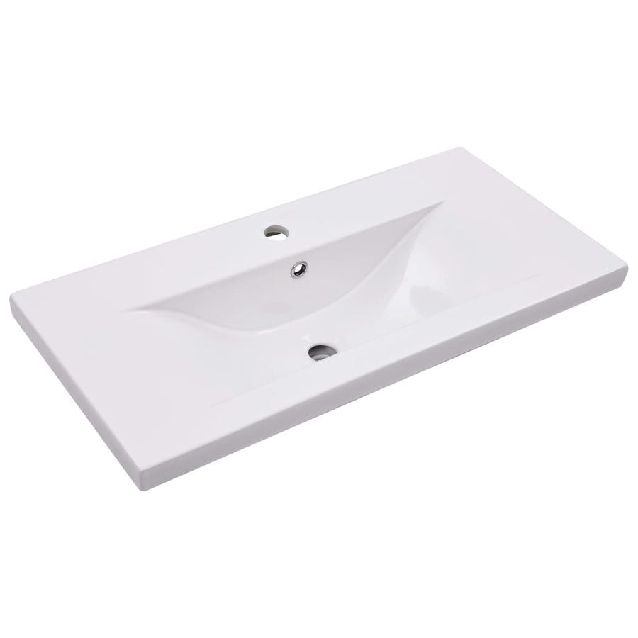 Wastafelkast Met Ingebouwde Wastafel Spaanplaat Zwart 80 x 38.5 x 46 cm zonder kraan & afvoer