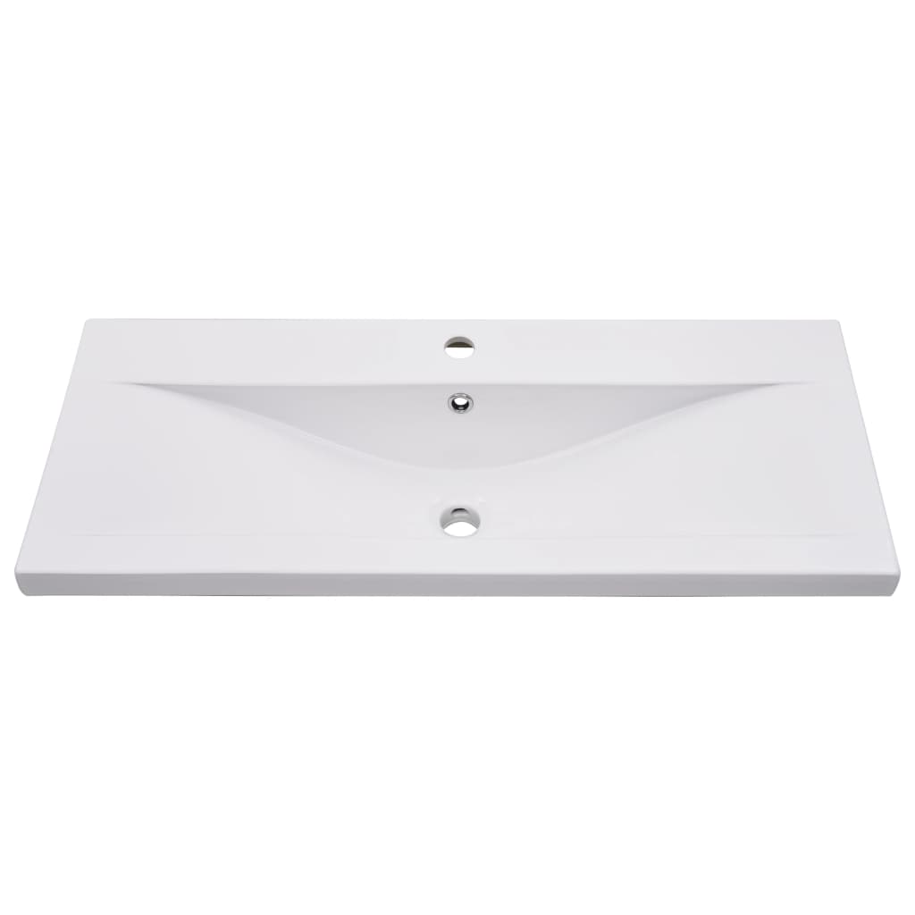 Wastafelkast Met Ingebouwde Wastafel Spaanplaat Wit 90 x 38.5 x 46 cm zonder kraan & afvoer