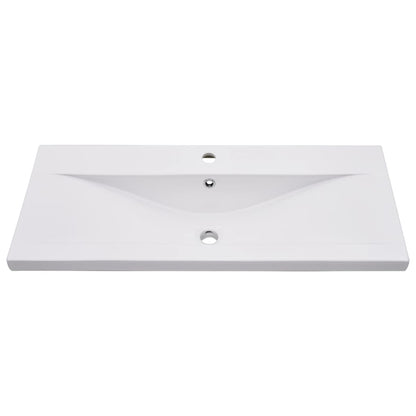Wastafelkast Met Ingebouwde Wastafel Spaanplaat Wit 90 x 38.5 x 46 cm zonder kraan & afvoer