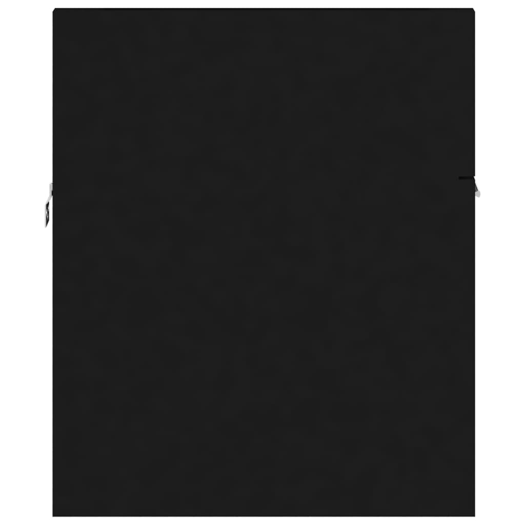 Wastafelkast Met Ingebouwde Wastafel Spaanplaat Zwart 90 x 38.5 x 46 cm zonder kraan & afvoer