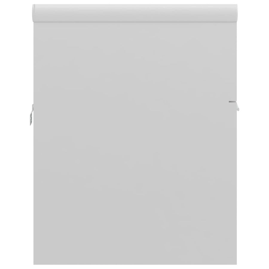Wastafelkast Met Ingebouwde Wastafel Spaanplaat Hoogglans Wit 90 x 38.5 x 46 cm zonder kraan & afvoer