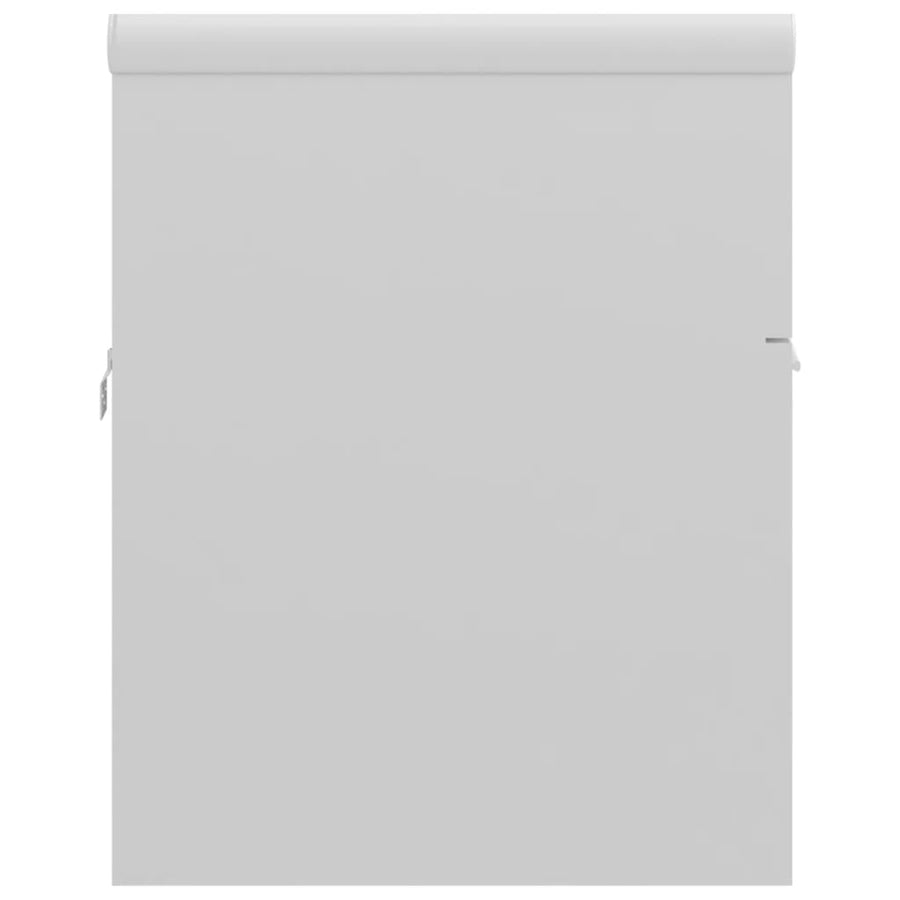 Wastafelkast Met Ingebouwde Wastafel Spaanplaat Hoogglans Wit 90 x 38.5 x 46 cm zonder kraan & afvoer