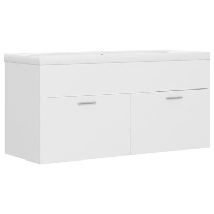 Wastafelkast Met Ingebouwde Wastafel Spaanplaat 1 100 x 38.5 x 46 cm Wit