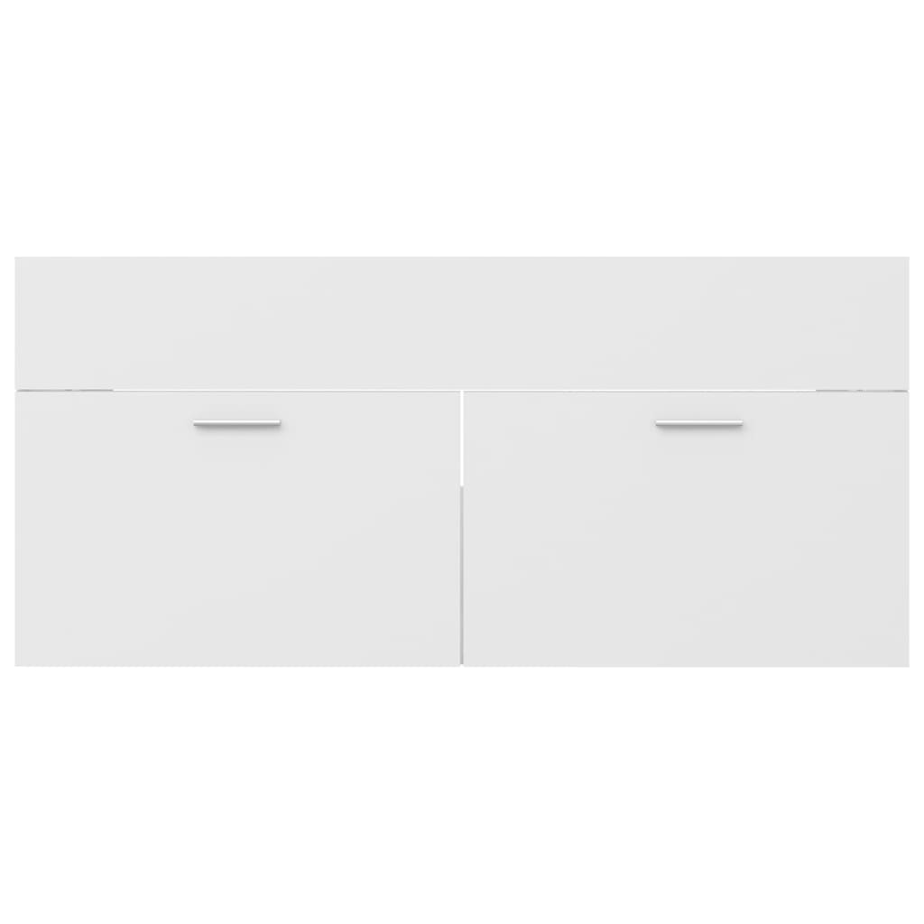 Wastafelkast Met Ingebouwde Wastafel Spaanplaat 1 100 x 38.5 x 46 cm Wit