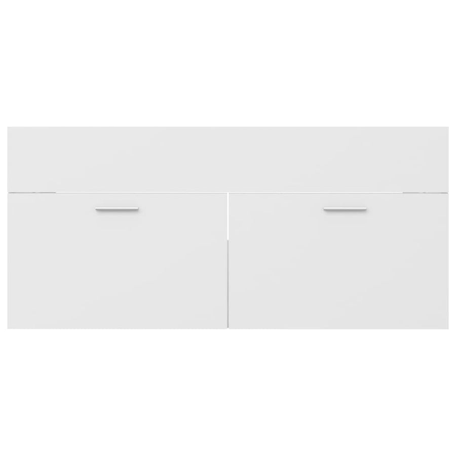 Wastafelkast Met Ingebouwde Wastafel Spaanplaat 1 100 x 38.5 x 46 cm Wit