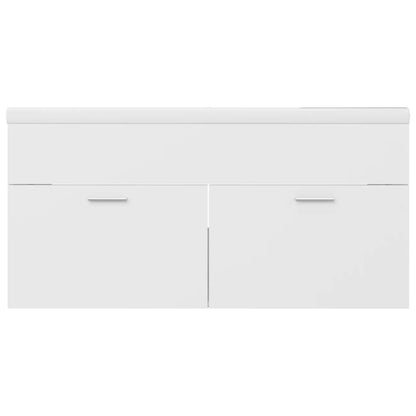 Wastafelkast Met Ingebouwde Wastafel Spaanplaat 1 100 x 38.5 x 46 cm Wit