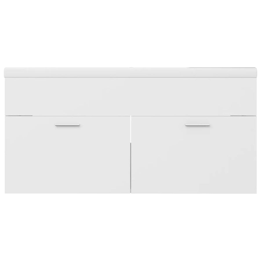 Wastafelkast Met Ingebouwde Wastafel Spaanplaat 1 100 x 38.5 x 46 cm Wit
