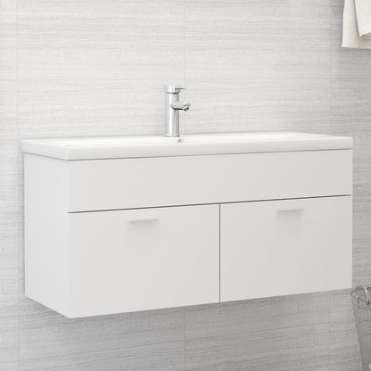 Wastafelkast Met Ingebouwde Wastafel Spaanplaat 1 100 x 38.5 x 46 cm Wit