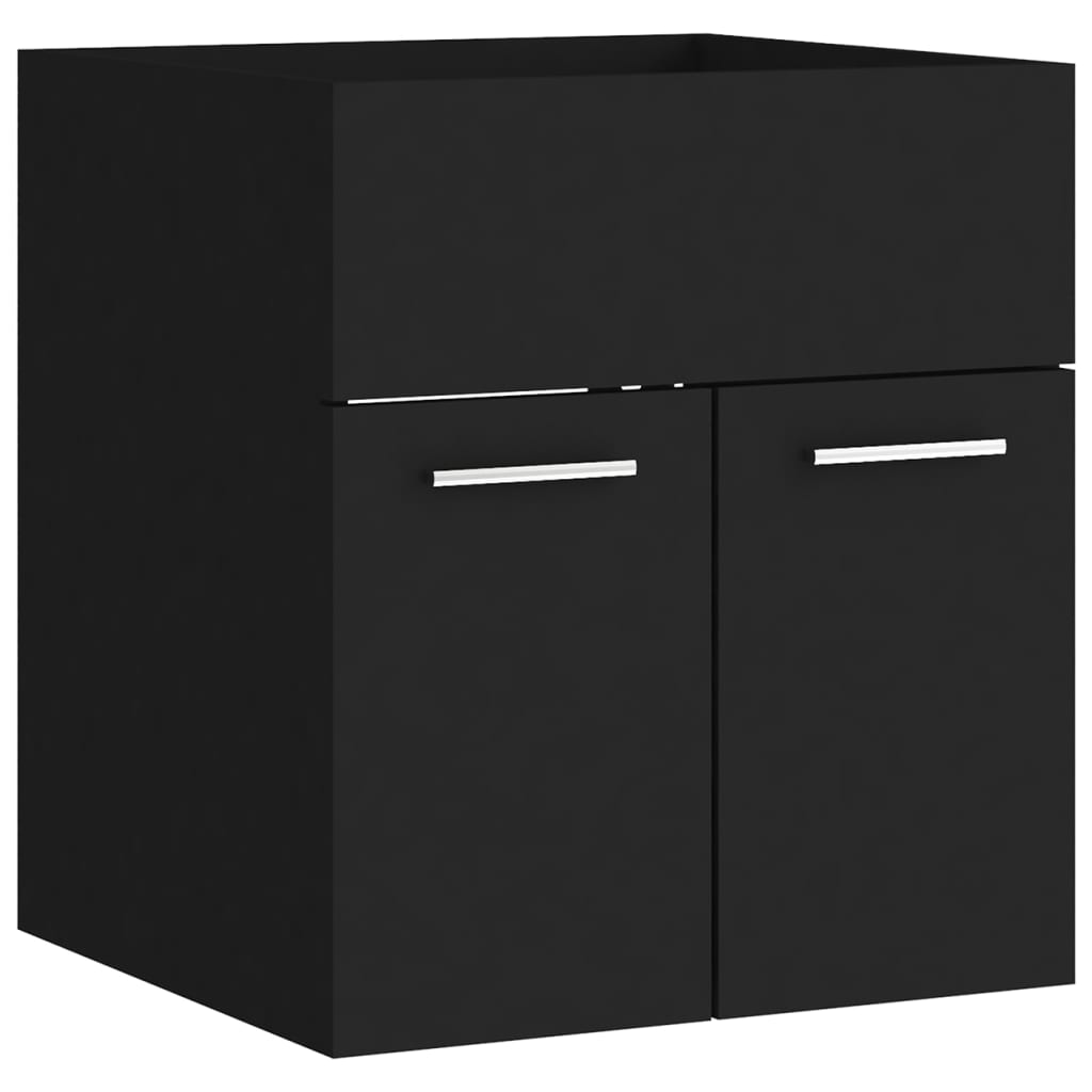 Badkamermeubelset Spaanplaat Zwart 41 x 38.5 x 46 cm