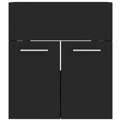 Badkamermeubelset Spaanplaat Zwart 41 x 38.5 x 46 cm