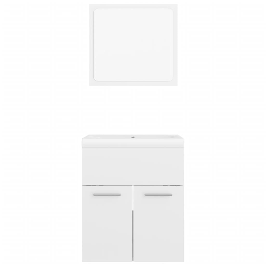 Badkamermeubelset Spaanplaat Hoogglans Wit 41 x 38.5 x 46 cm