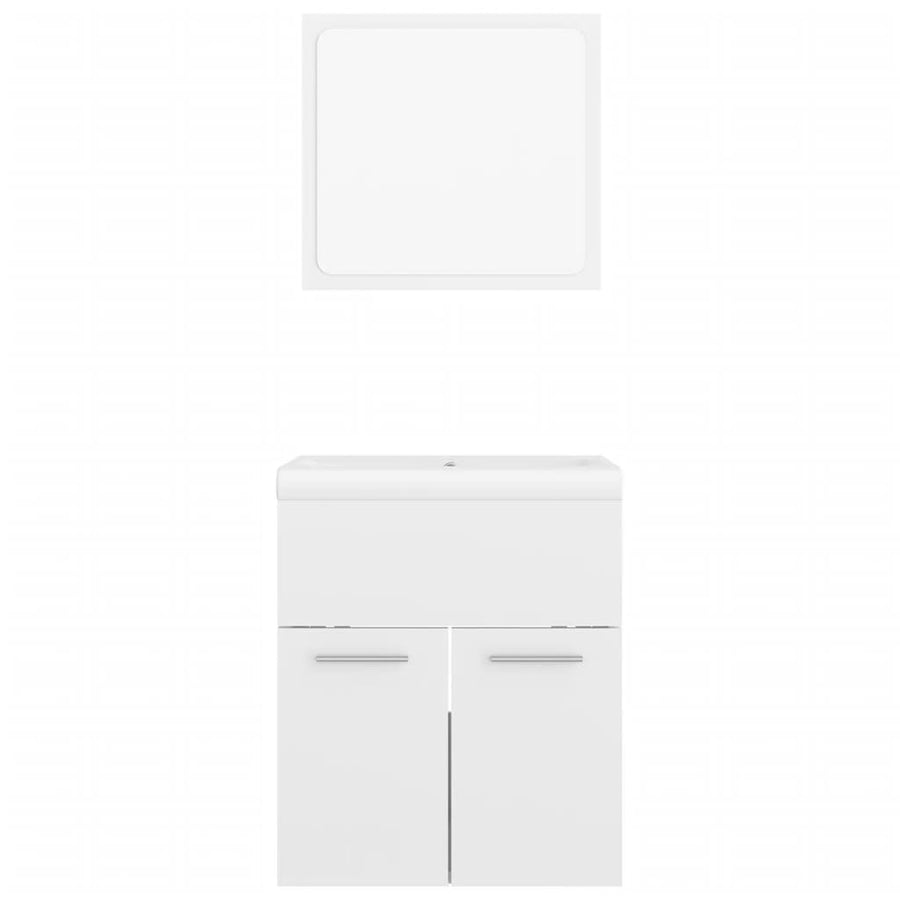 Badkamermeubelset Spaanplaat Hoogglans Wit 41 x 38.5 x 46 cm