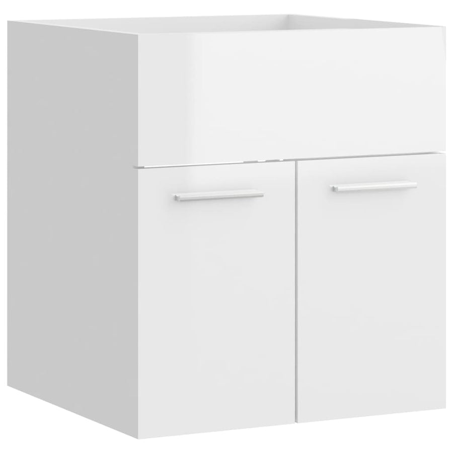 Badkamermeubelset Spaanplaat Hoogglans Wit 41 x 38.5 x 46 cm