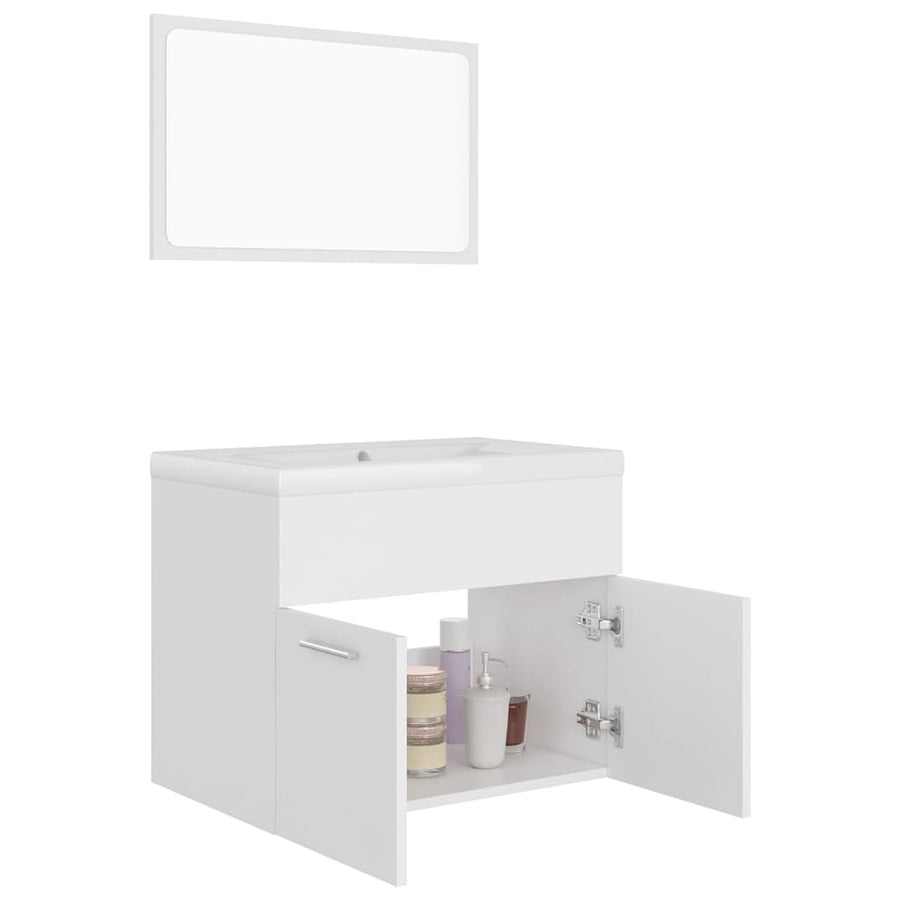 Badkamermeubelset Spaanplaat 60 x 38.5 x 46 cm Wit