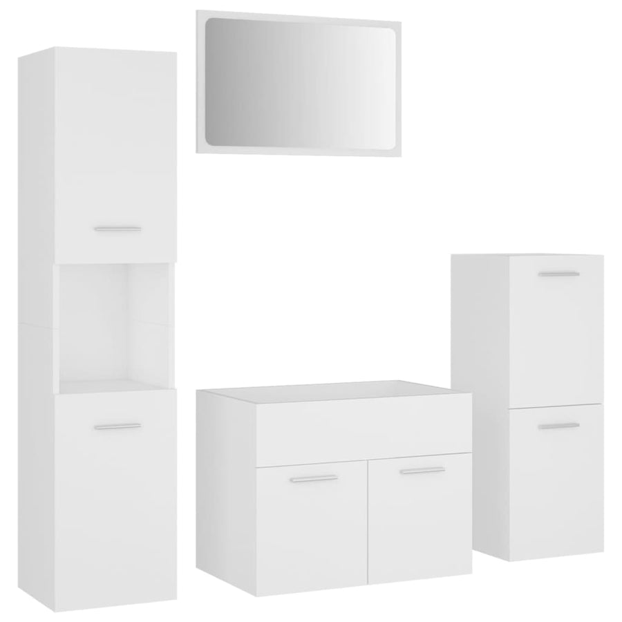 Badkamermeubelset Spaanplaat 60 x 38.5 x 46 cm Wit