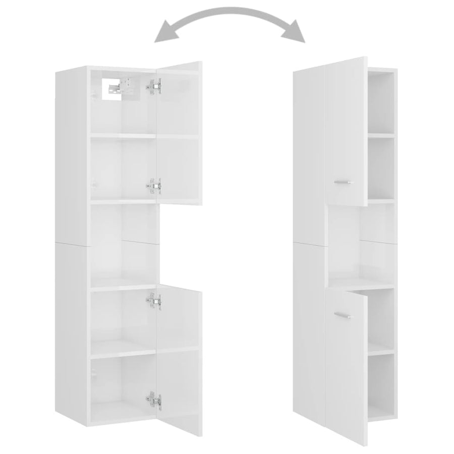 Badkamermeubelset Spaanplaat 60 x 38.5 x 46 cm Wit