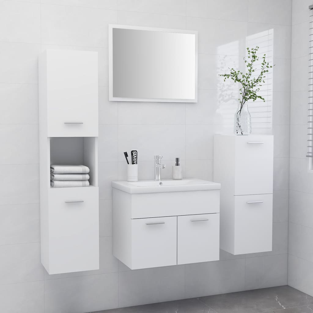 Badkamermeubelset Spaanplaat 60 x 38.5 x 46 cm Wit