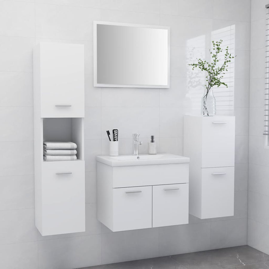 Badkamermeubelset Spaanplaat 60 x 38.5 x 46 cm Wit