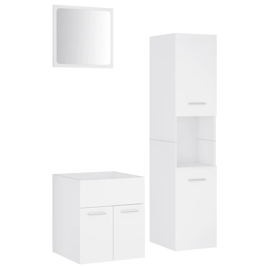 Badkamermeubelset Spaanplaat Wit 41 x 38.5 x 46 cm