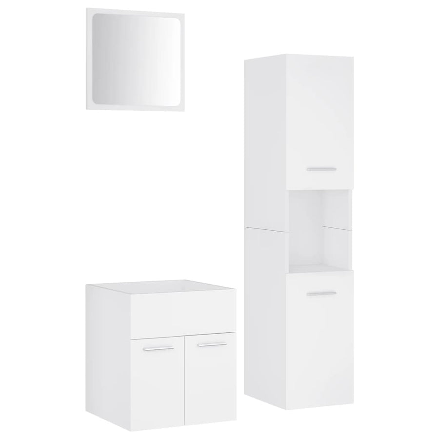 Badkamermeubelset Spaanplaat Wit 41 x 38.5 x 46 cm