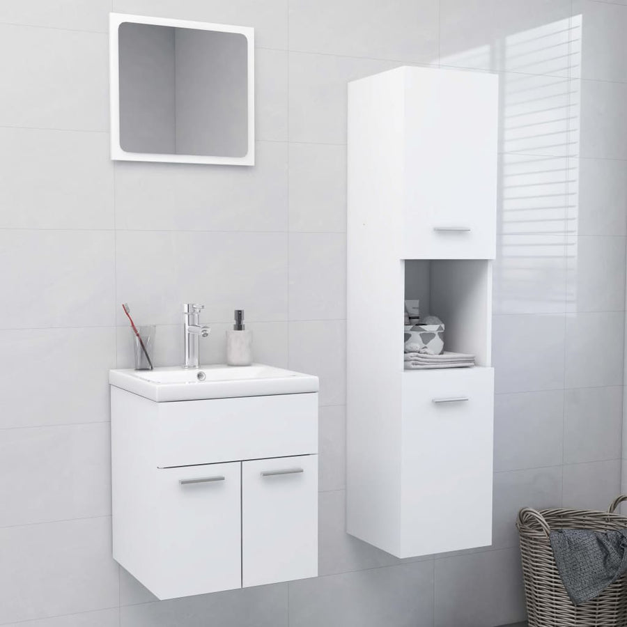 Badkamermeubelset Spaanplaat Wit 41 x 38.5 x 46 cm