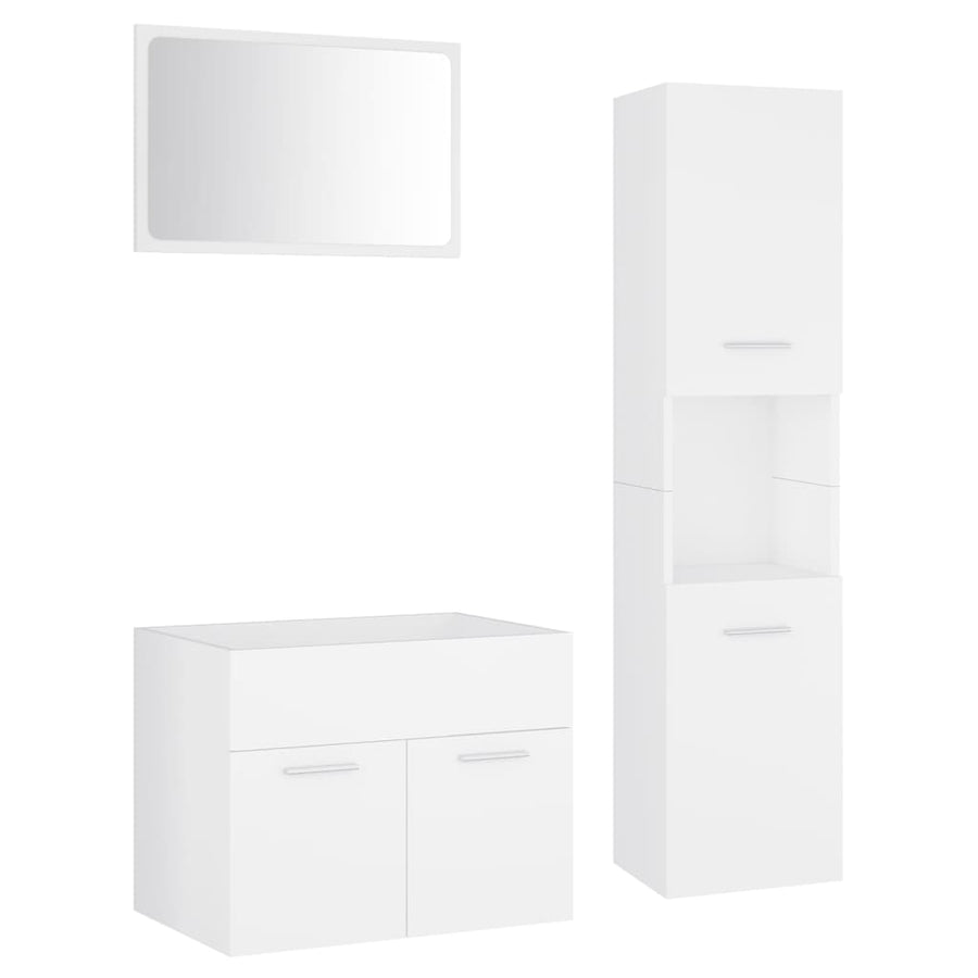 Badkamermeubelset Spaanplaat 60 x 38.5 x 46 cm Wit