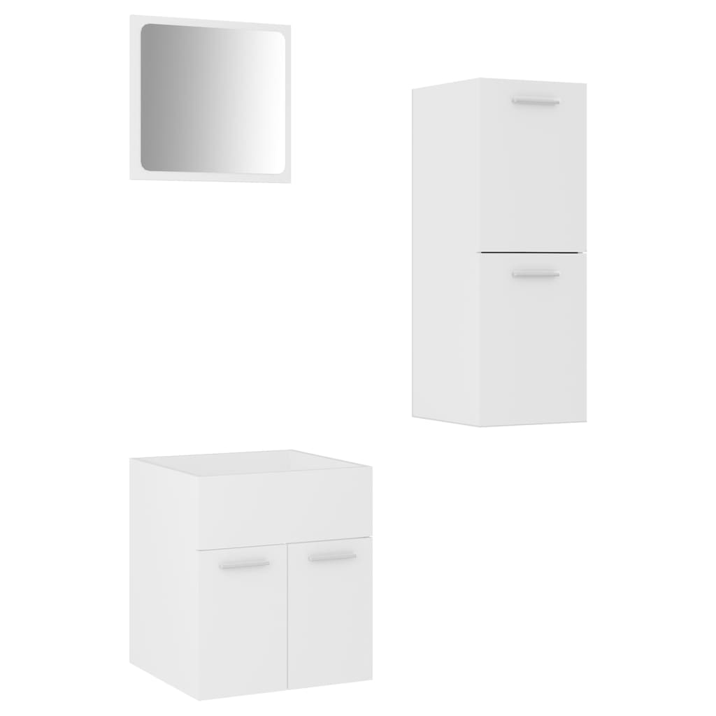 Badkamermeubelset Spaanplaat Wit 41 x 38.5 x 46 cm
