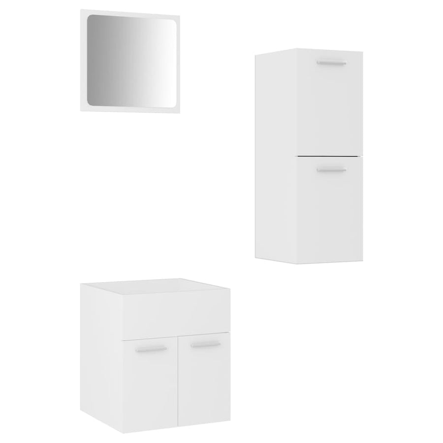 Badkamermeubelset Spaanplaat Wit 41 x 38.5 x 46 cm