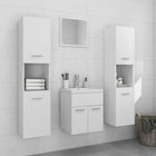 Bathroom furniture set particle board white