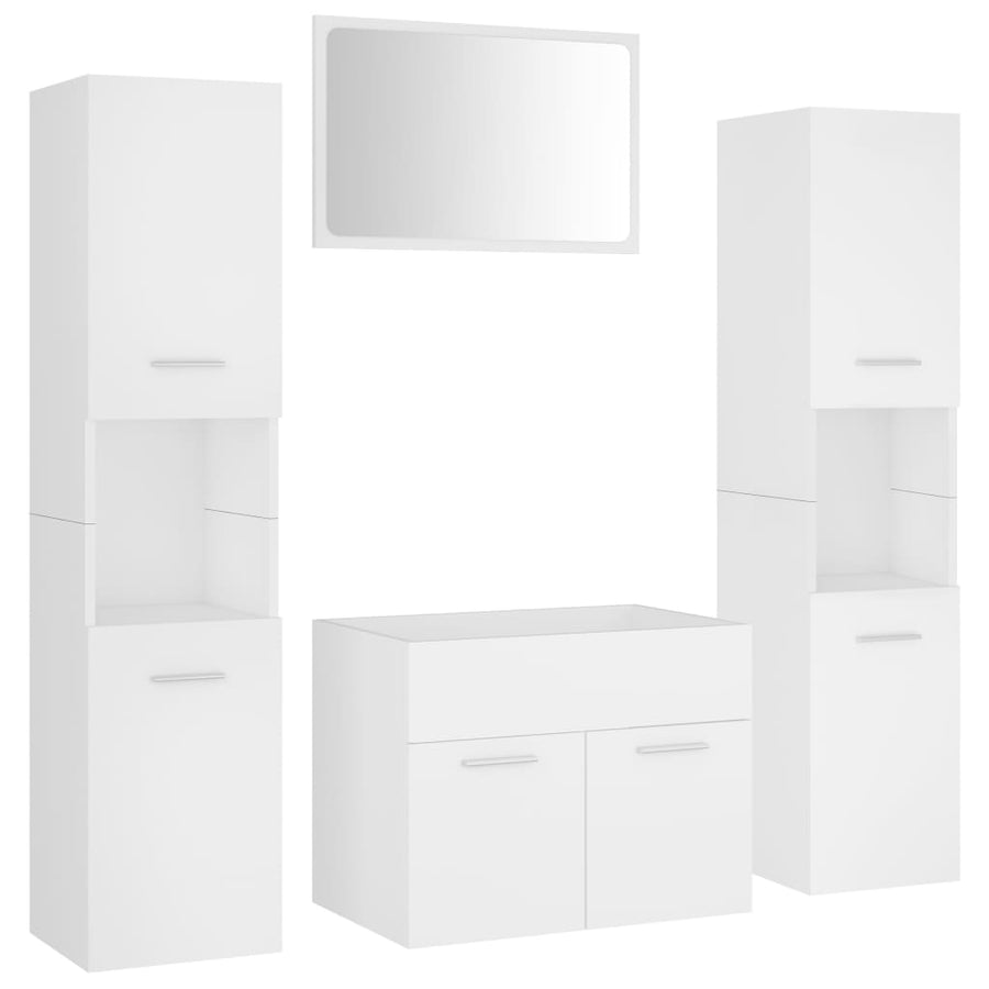 Badkamermeubelset Spaanplaat 60 x 38.5 x 46 cm Wit