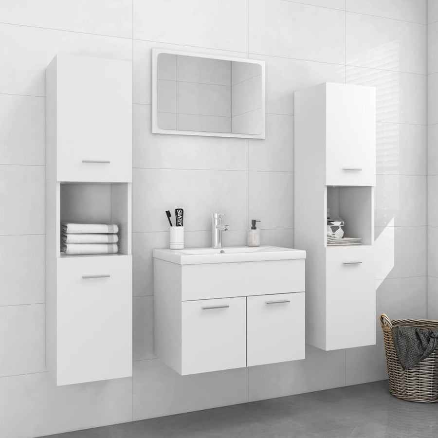 Badkamermeubelset Spaanplaat 60 x 38.5 x 46 cm Wit
