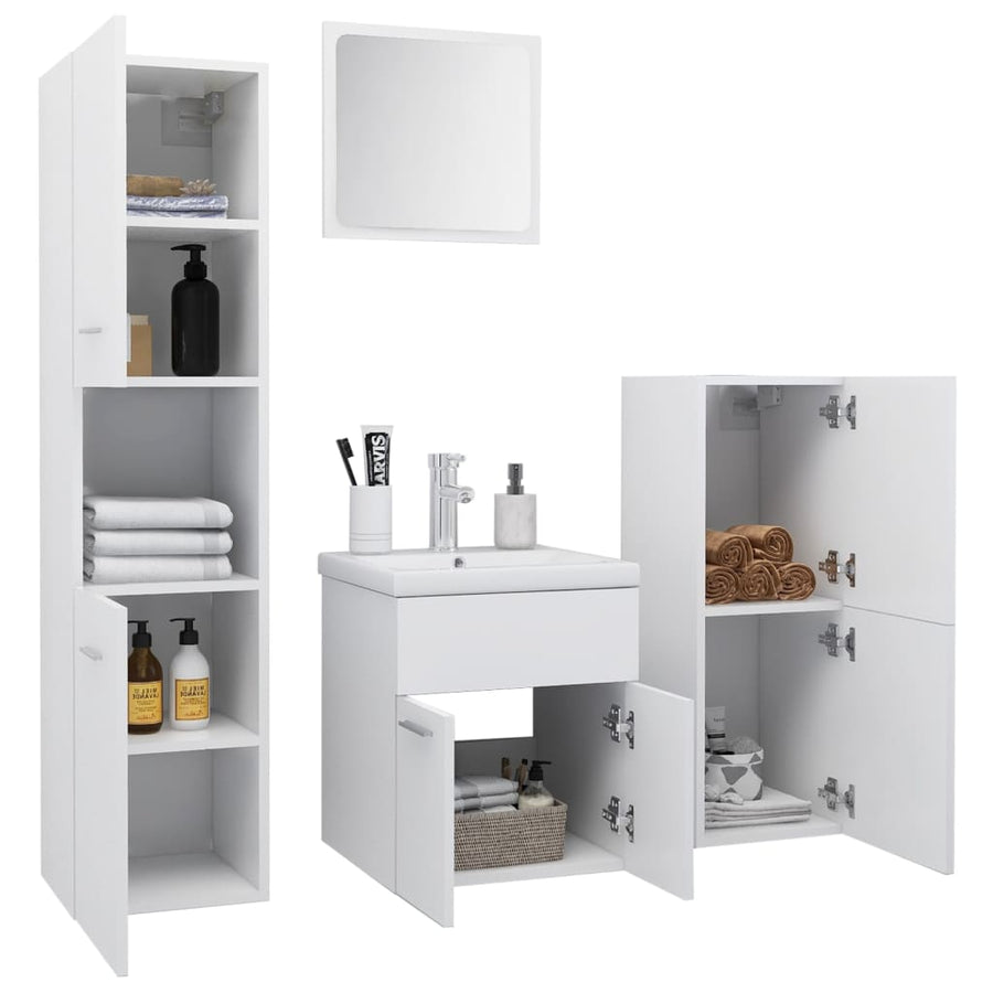 Badkamermeubelset Spaanplaat Wit 41 x 38.5 x 46 cm