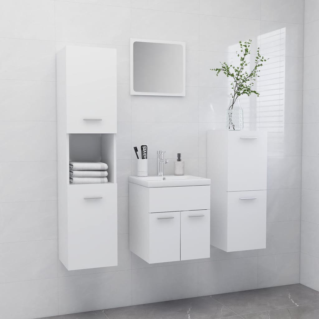 Badkamermeubelset Spaanplaat Wit 41 x 38.5 x 46 cm
