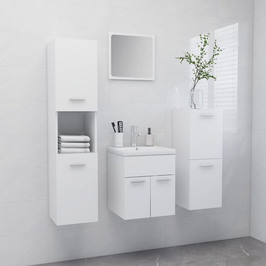 Badkamermeubelset Spaanplaat Wit 41 x 38.5 x 46 cm