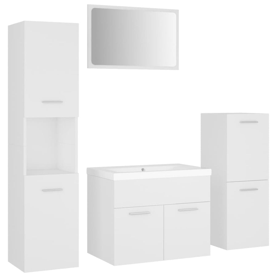 Badkamermeubelset Spaanplaat 60 x 38.5 x 46 cm Wit