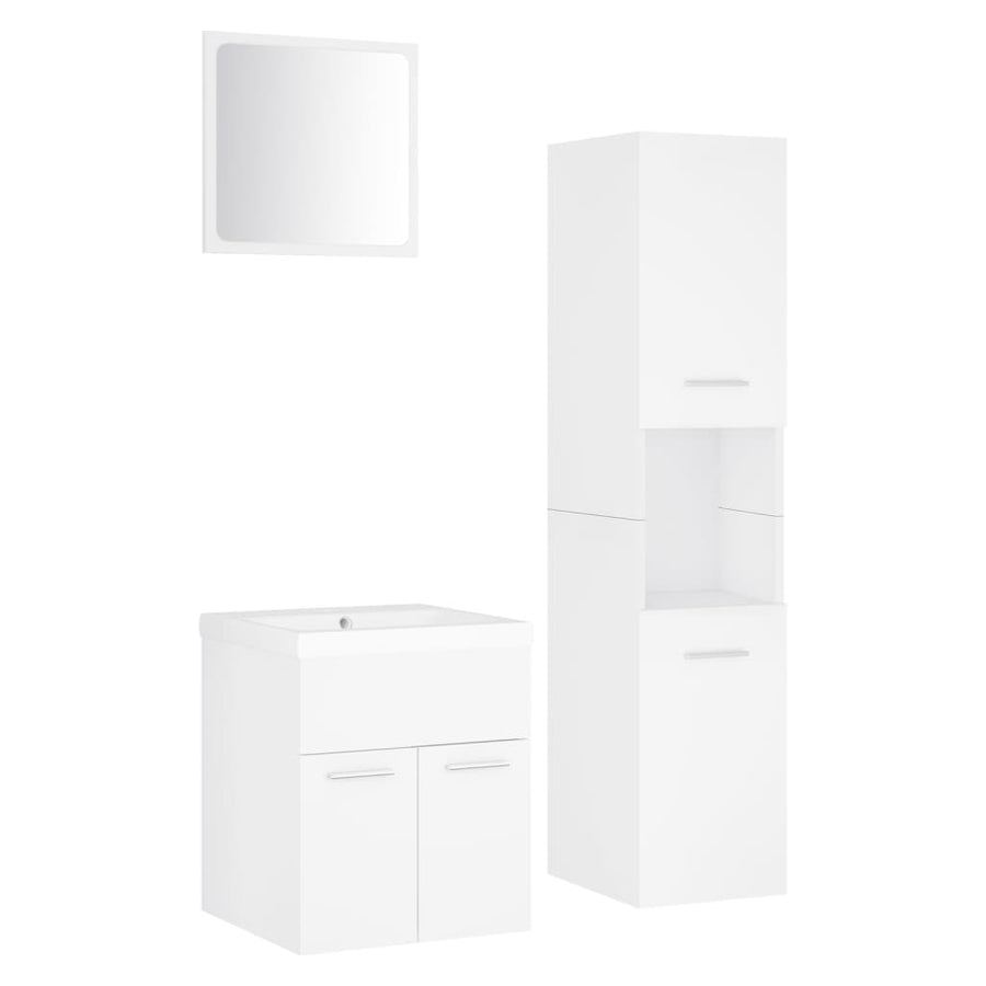 Badkamermeubelset Spaanplaat Wit 41 x 38.5 x 46 cm
