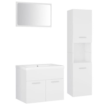 Badkamermeubelset Spaanplaat 60 x 38.5 x 46 cm Wit