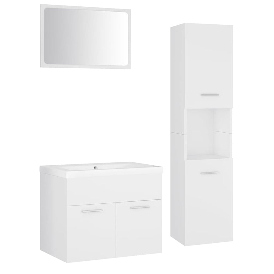 Badkamermeubelset Spaanplaat 60 x 38.5 x 46 cm Wit