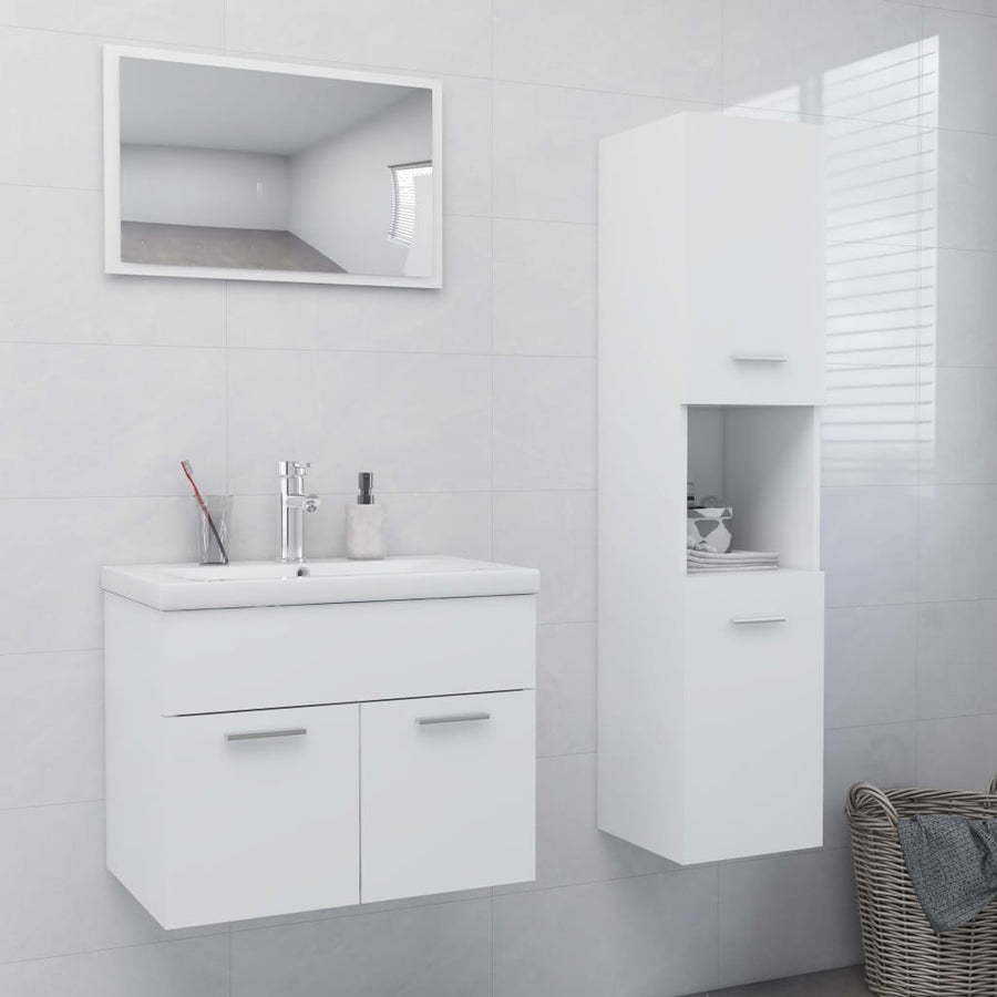 Badkamermeubelset Spaanplaat 60 x 38.5 x 46 cm Wit