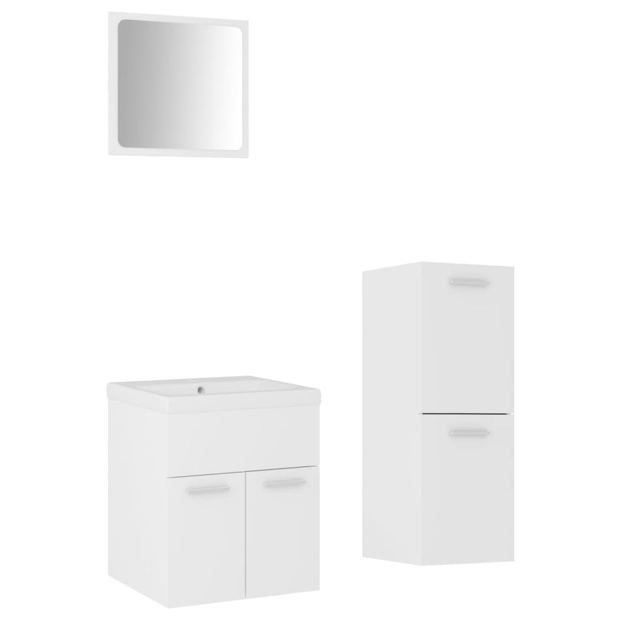 Badkamermeubelset Spaanplaat Wit 41 x 38.5 x 46 cm