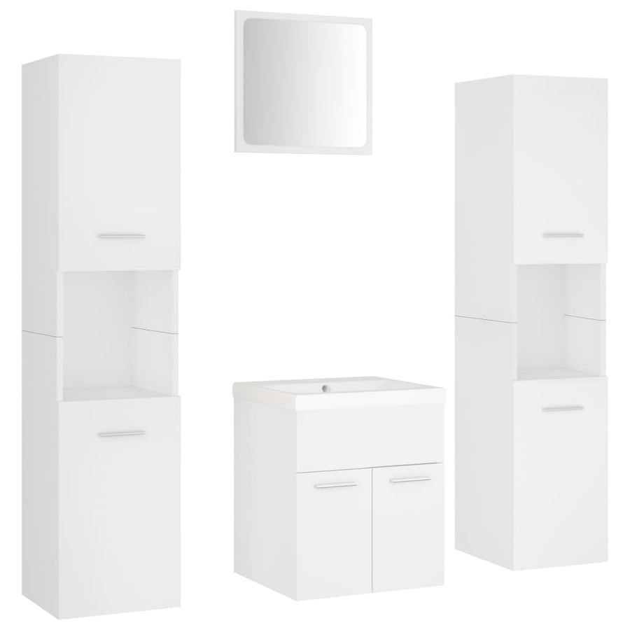 Badkamermeubelset Spaanplaat Wit 41 x 38.5 x 46 cm