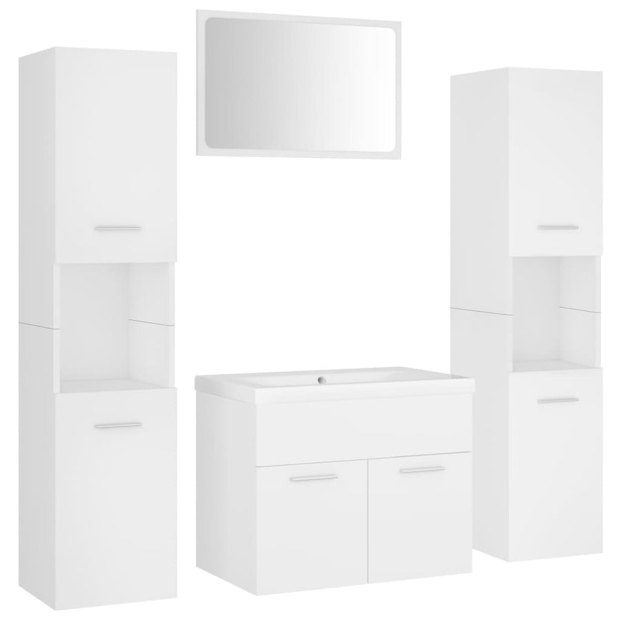 Badkamermeubelset Spaanplaat 60 x 38.5 x 46 cm Wit