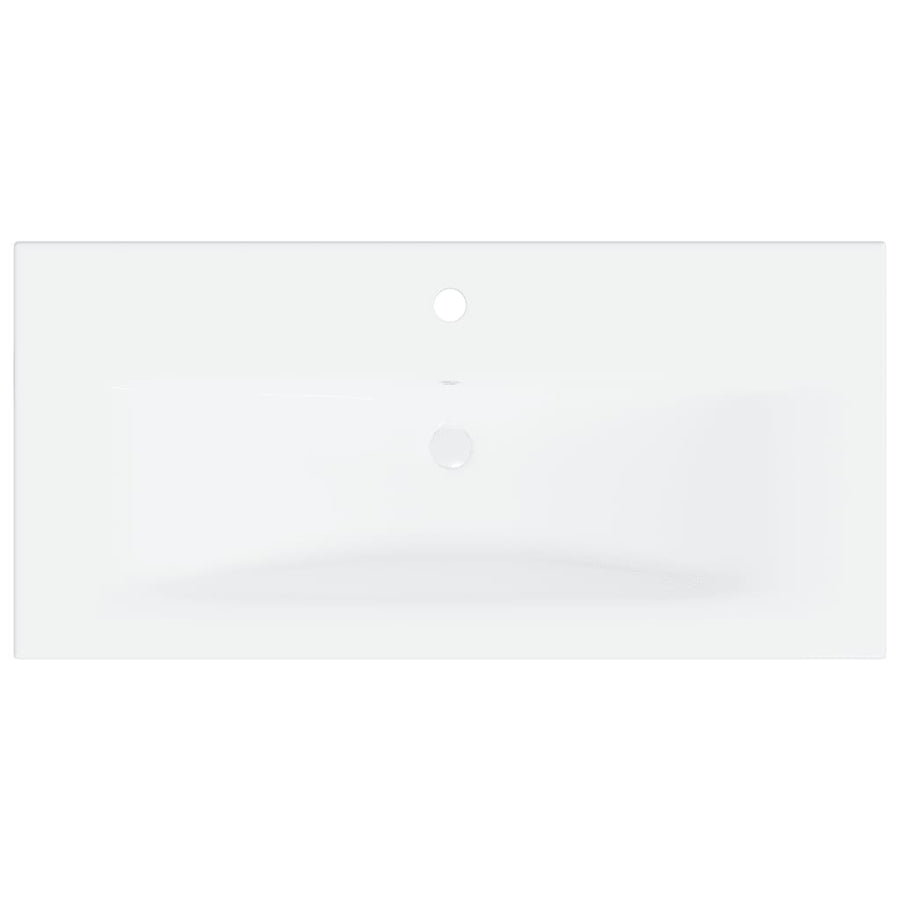 Wastafelkast met ingebouwde wastafel spaanplaat zwart 1 80 x 38.5 x 46 cm Zwart