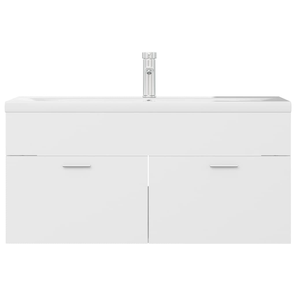 Wastafelkast Met Ingebouwde Wastafel Spaanplaat 1 100 x 38.5 x 46 cm Wit