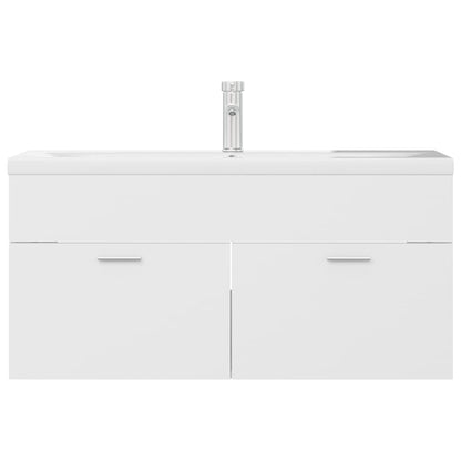 Wastafelkast Met Ingebouwde Wastafel Spaanplaat 1 100 x 38.5 x 46 cm Wit